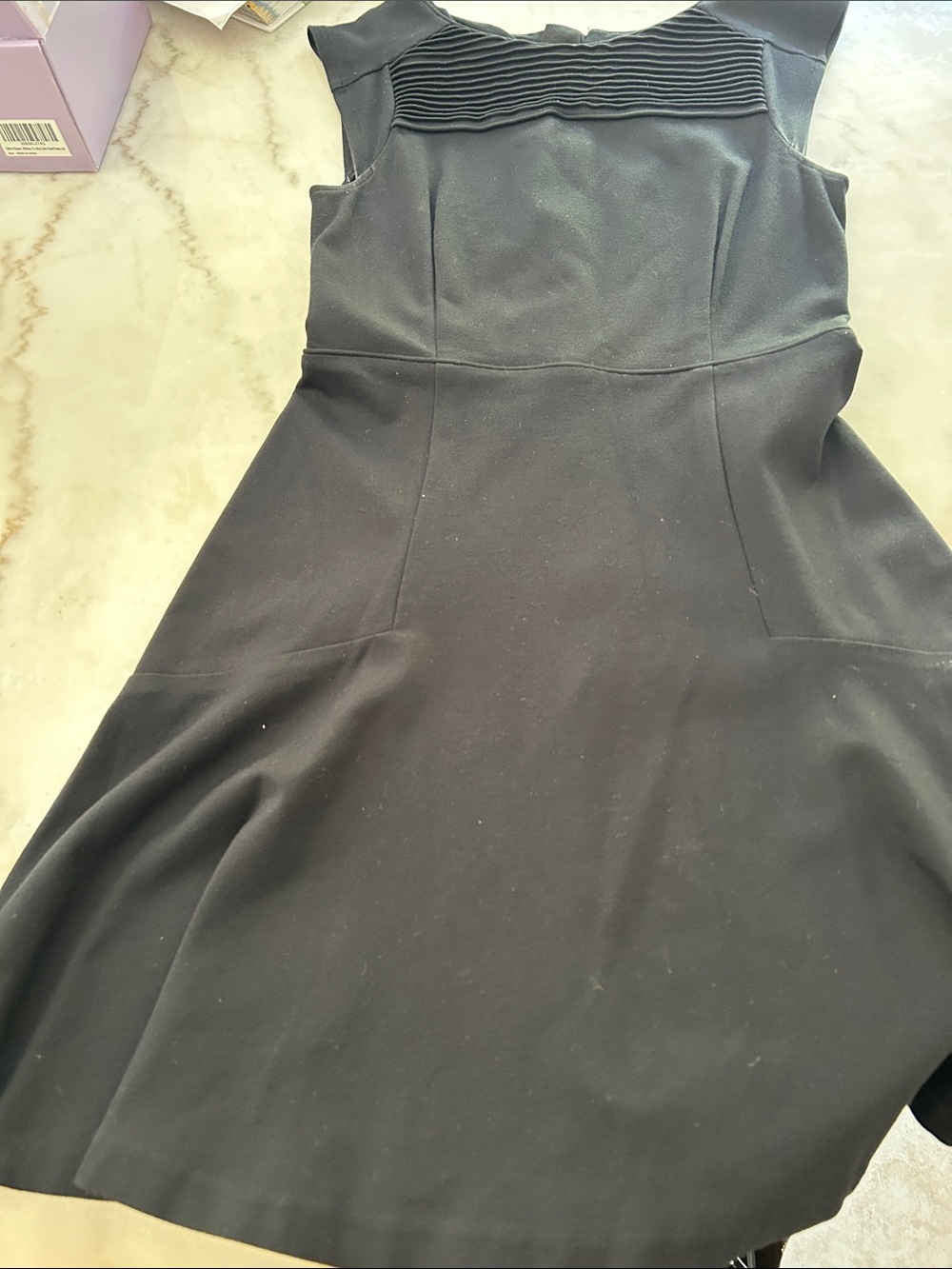 Banana Republic Black Fit-and-Flare Midi Dress